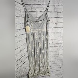 Altar'd State Apolonia size Large silver with off white lace overlay.